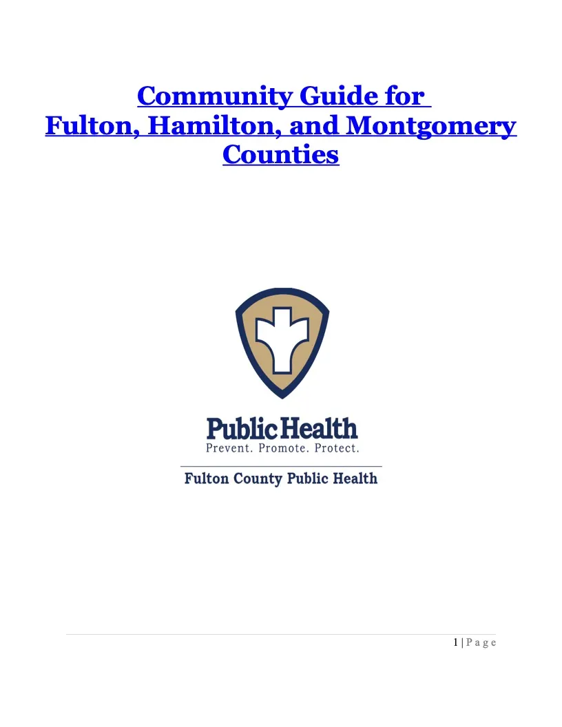 Public Health - CSHCN Fulton County Community Health Guide